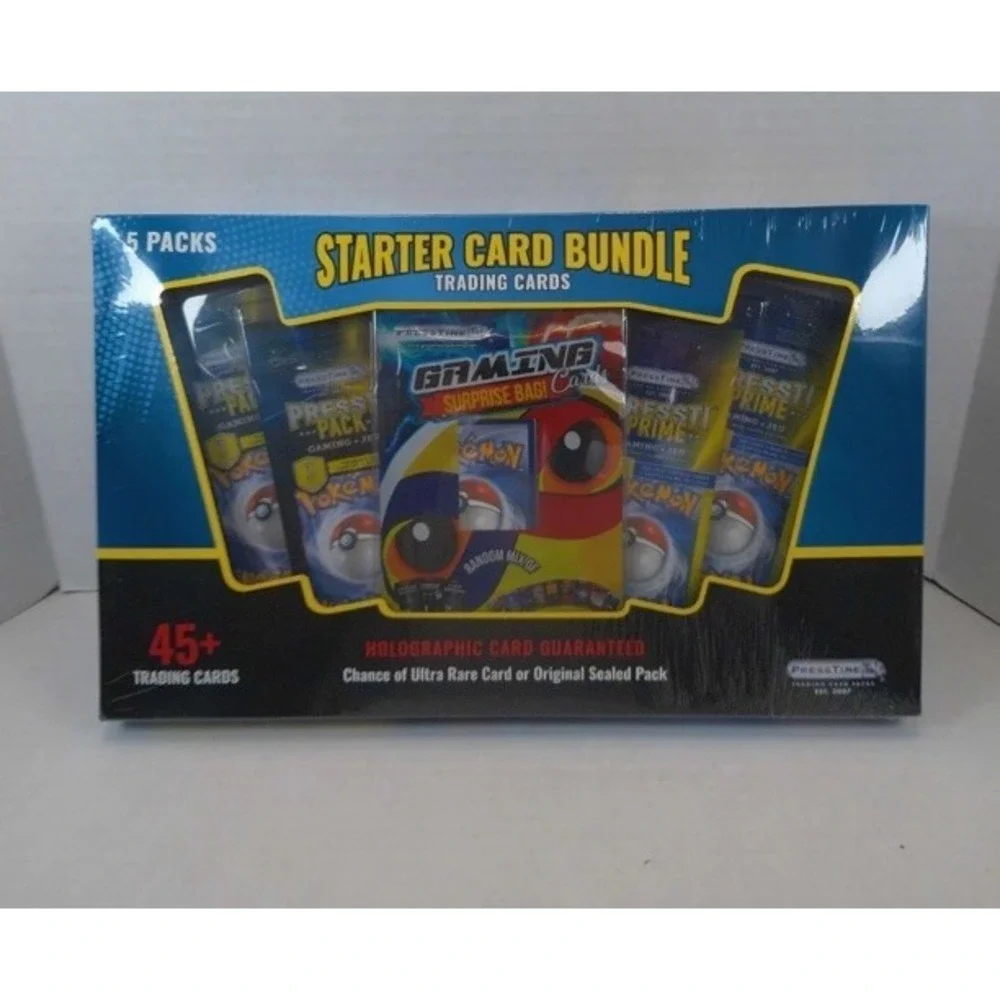 Lot of 4 Pokemon Presstine Starter Bundle TCG Box 180+ Cards 20P Holo Guaranteed